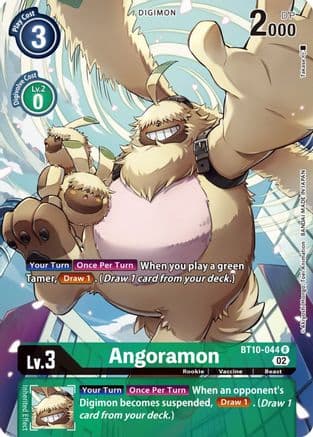 Angoramon (Alternate Art) — Xros Encounter Digimon Card Game card by Takase