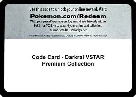 Code Card - Darkrai VSTAR Premium Collection — Miscellaneous Cards & Products
