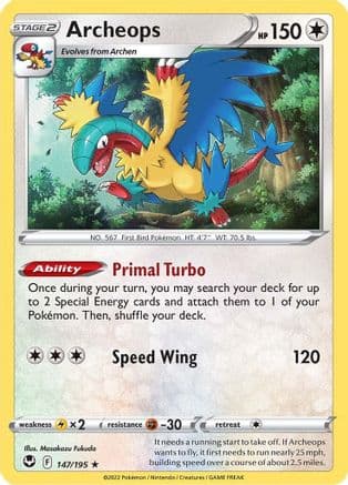 Archeops — SWSH12: Silver Tempest Pokémon TCG card by Masakazu Fukuda