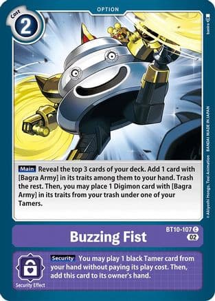 Buzzing Fist — Xros Encounter Digimon Card Game card by banira