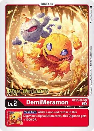 DemiMeramon — Xros Encounter Pre-Release Cards Digimon Card Game card by Teppei Tadokoro