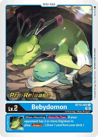 Bebydomon — Xros Encounter Pre-Release Cards Digimon Card Game card by Akiyoshi Hongo, Toei Animation
