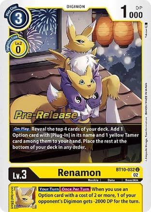 Renamon — Digimon Card Game card