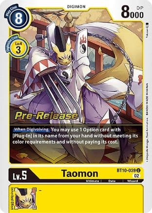 Taomon — Xros Encounter Pre-Release Cards