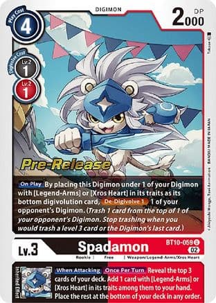 Spadamon — Xros Encounter Pre-Release Cards