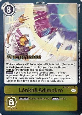 Lonkhe Adistakto — Xros Encounter Pre-Release Cards