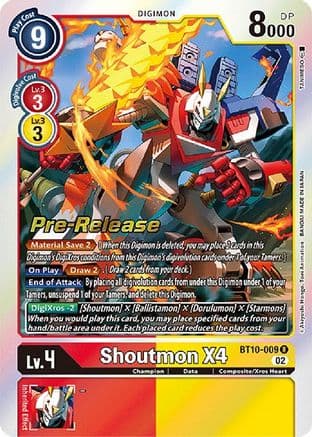 Shoutmon X4 — Xros Encounter Pre-Release Cards