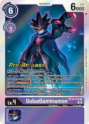 GulusGammamon — Xros Encounter Pre-Release Cards Digimon Card Game card by kushi_fujiwara
