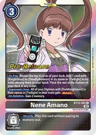 Nene Amano — Xros Encounter Pre-Release Cards