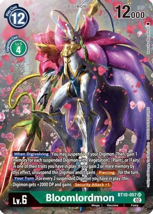 Bloomlordmon (Alternate Art) — Xros Encounter Digimon Card Game card by Naochika Moriso