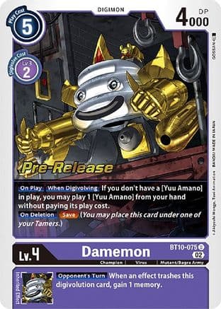 Damemon — Digimon Card Game card