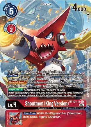 Shoutmon (King Version) (Alternate Art) — Xros Encounter