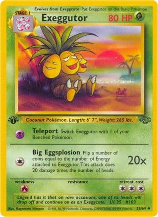 Exeggutor — Jungle Pokémon TCG card by Kagemaru Himeno