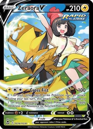 Zeraora V — SWSH12: Silver Tempest Trainer Gallery Pokémon TCG card by yuu