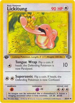 Lickitung — Jungle Pokémon TCG card by Mitsuhiro Arita