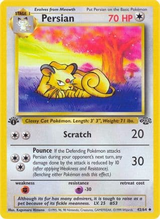 Persian — Jungle Pokémon TCG card by Atsuko Nishida