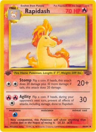 Rapidash — Jungle Pokémon TCG card by Mitsuhiro Arita