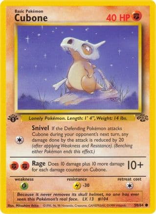Cubone — Jungle Pokémon TCG card by Mitsuhiro Arita