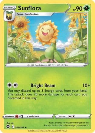 Sunflora — SWSH12: Silver Tempest Pokémon TCG card by zig