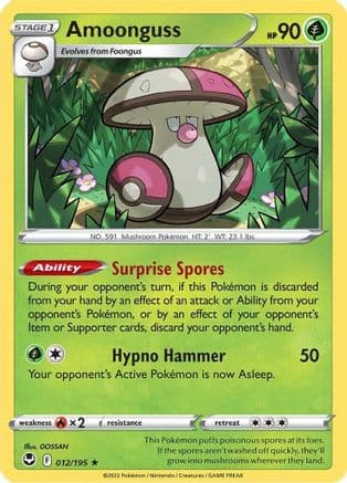 Amoonguss — SWSH12: Silver Tempest Pokémon TCG card by GOSSAN