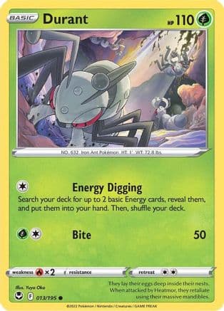Durant — SWSH12: Silver Tempest Pokémon TCG card by Yuya Oka