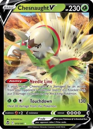 Chesnaught V — SWSH12: Silver Tempest Pokémon TCG card by N-DESIGN Inc.