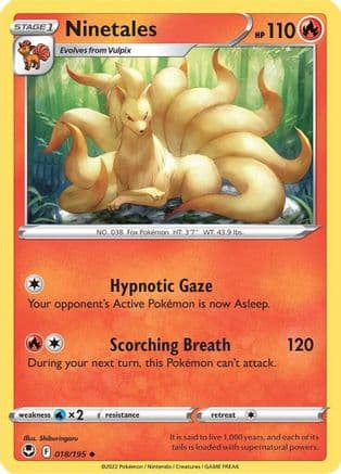 Ninetales — SWSH12: Silver Tempest Pokémon TCG card by Shiburingaru