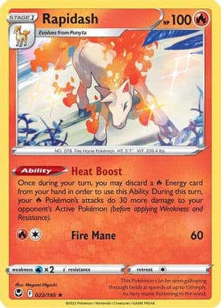 Rapidash — SWSH12: Silver Tempest Pokémon TCG card by Megumi Higuchi