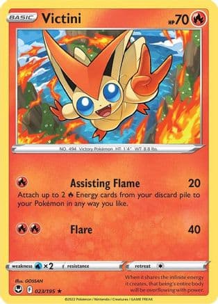 Victini — SWSH12: Silver Tempest Pokémon TCG card by GOSSAN