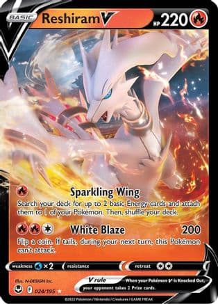 Reshiram V — SWSH12: Silver Tempest Pokémon TCG card by N-DESIGN Inc.