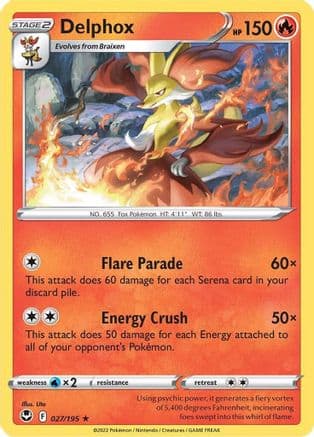 Delphox — SWSH12: Silver Tempest Pokémon TCG card by Uta