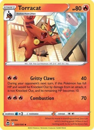 Torracat — SWSH12: Silver Tempest Pokémon TCG card by GIDORA