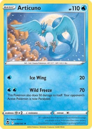Articuno — SWSH12: Silver Tempest Pokémon TCG card by Naoyo Kimura