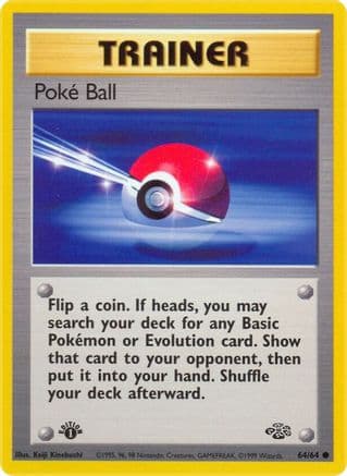 Poke Ball — Jungle Pokémon TCG card by Keiji Kinebuchi