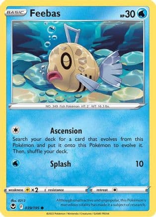 Feebas — SWSH12: Silver Tempest Pokémon TCG card by 0313