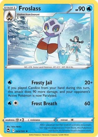 Froslass — SWSH12: Silver Tempest Pokémon TCG card by Taira Akitsu
