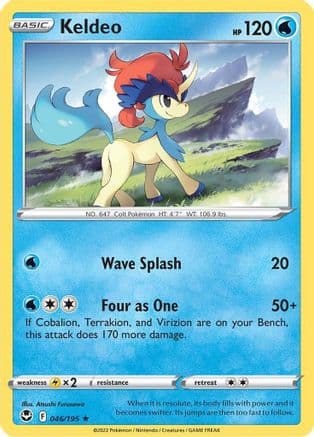 Keldeo — SWSH12: Silver Tempest Pokémon TCG card by Atsushi Furusawa