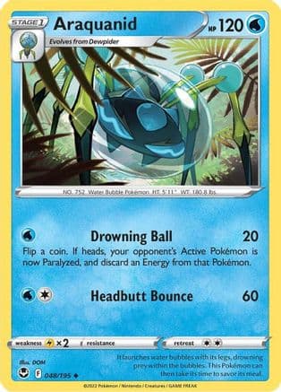 Araquanid — SWSH12: Silver Tempest Pokémon TCG card by DOM