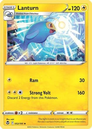 Lanturn — SWSH12: Silver Tempest Pokémon TCG card by aoki