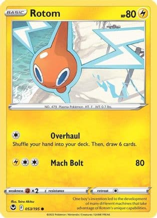 Rotom — SWSH12: Silver Tempest Pokémon TCG card by Taira Akitsu