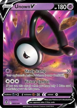 Unown V — SWSH12: Silver Tempest Pokémon TCG card by N-DESIGN Inc.