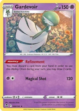 Gardevoir — SWSH12: Silver Tempest Pokémon TCG card by Mitsuhiro Arita