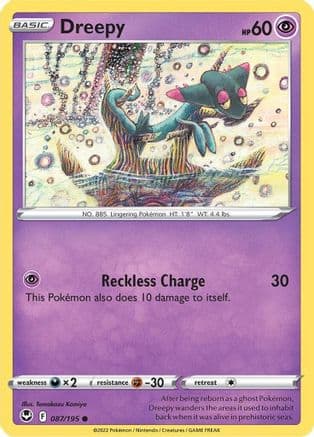 Dreepy — SWSH12: Silver Tempest Pokémon TCG card by Tomokazu Komiya