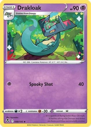 Drakloak — SWSH12: Silver Tempest Pokémon TCG card by kurumitsu