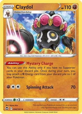 Claydol — SWSH12: Silver Tempest Pokémon TCG card by Nisota Niso