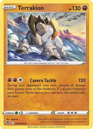 Terrakion — SWSH12: Silver Tempest Pokémon TCG card by nagimiso