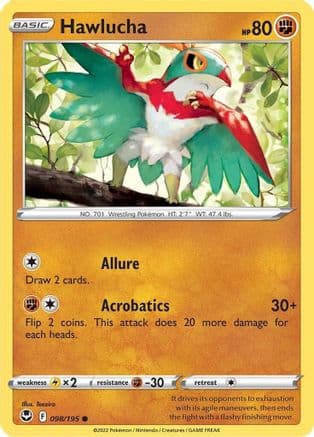 Hawlucha — SWSH12: Silver Tempest Pokémon TCG card by Teeziro
