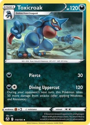 Toxicroak — SWSH12: Silver Tempest Pokémon TCG card by Uta