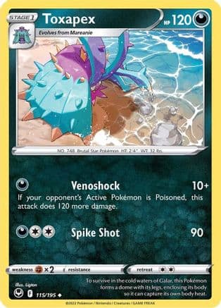Toxapex — SWSH12: Silver Tempest Pokémon TCG card by Ligton
