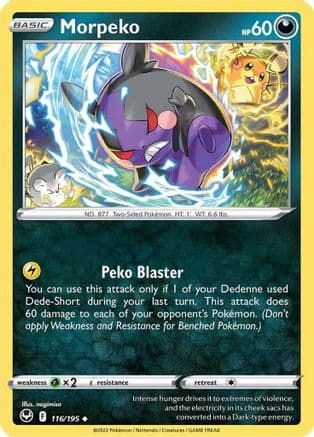 Morpeko — SWSH12: Silver Tempest Pokémon TCG card by nagimiso